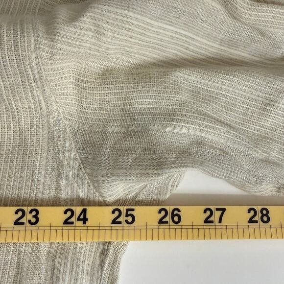 Haupt Men Cotton Linen Short Sleeve Button Shirt XL Beige Textured Resort Casual - Picture 7 of 8